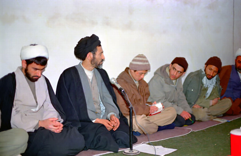 امیر سرلشکر قاسمعلی ظهیر نژاد به همراه حجت الاسلام بختیاری